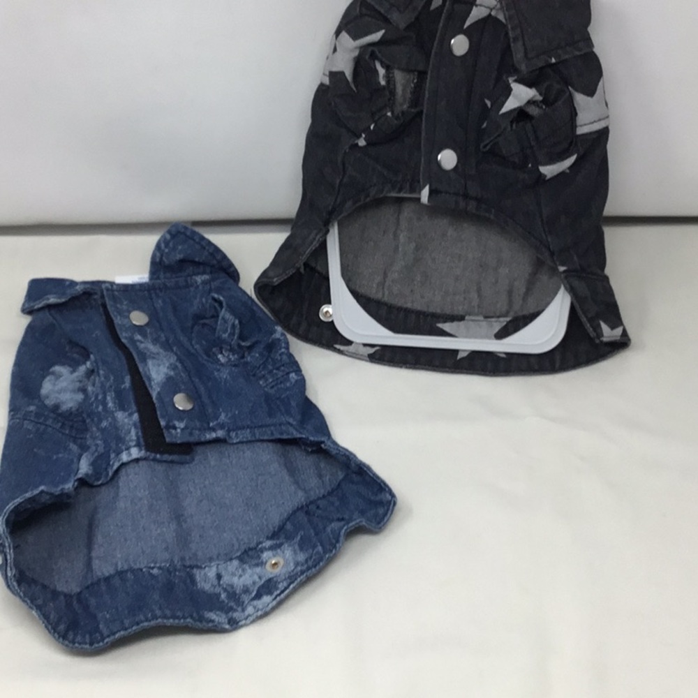 Top paw denim jacket set of two size extra small for dog